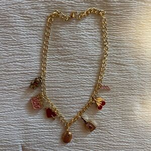 Locket chunky charm necklace